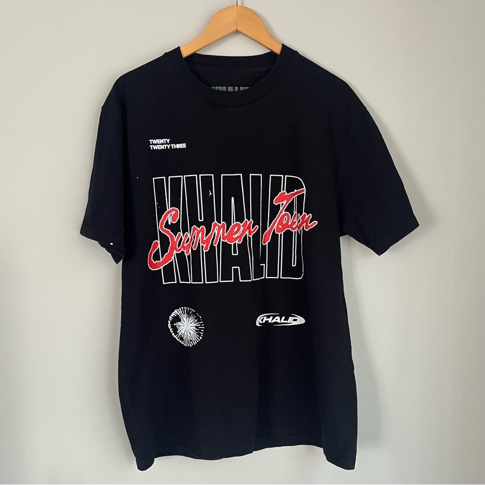 Khalid Summer Tour 2023 Black Graphic Tshirt Size Large
